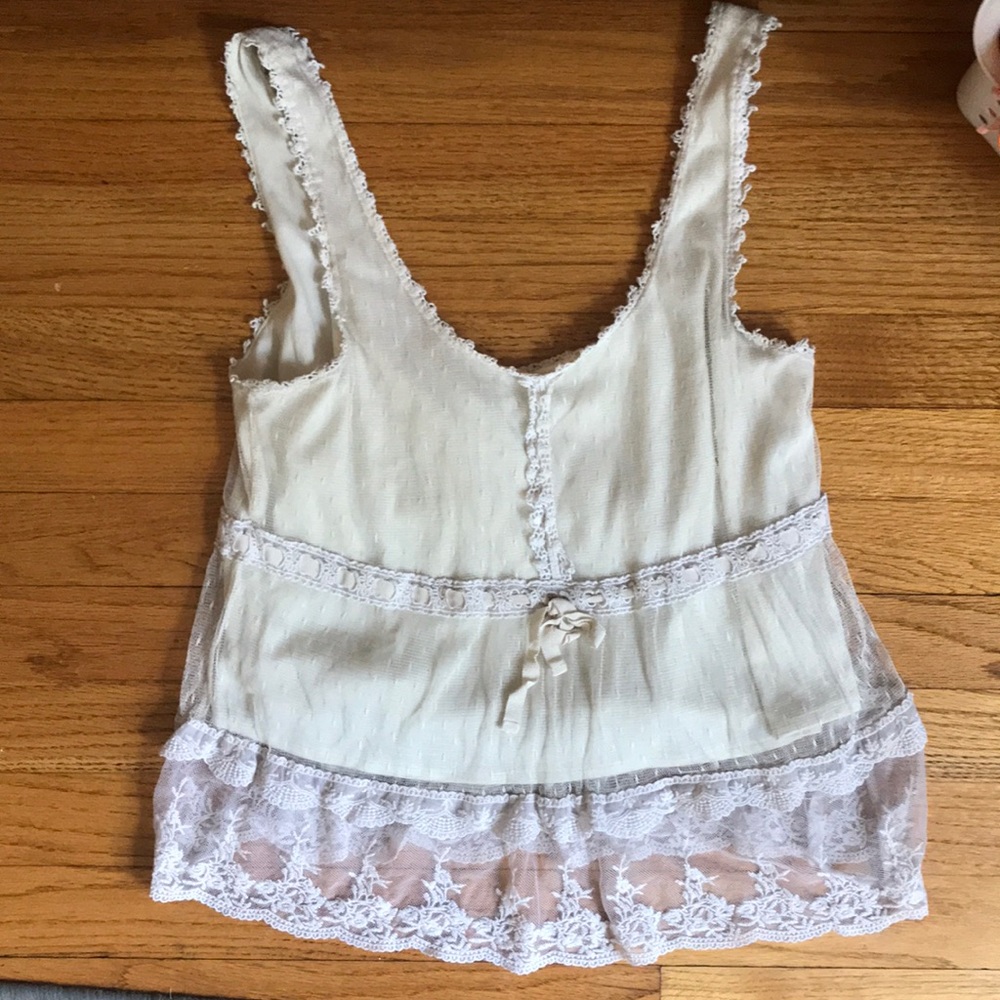 Flowy lace tank top